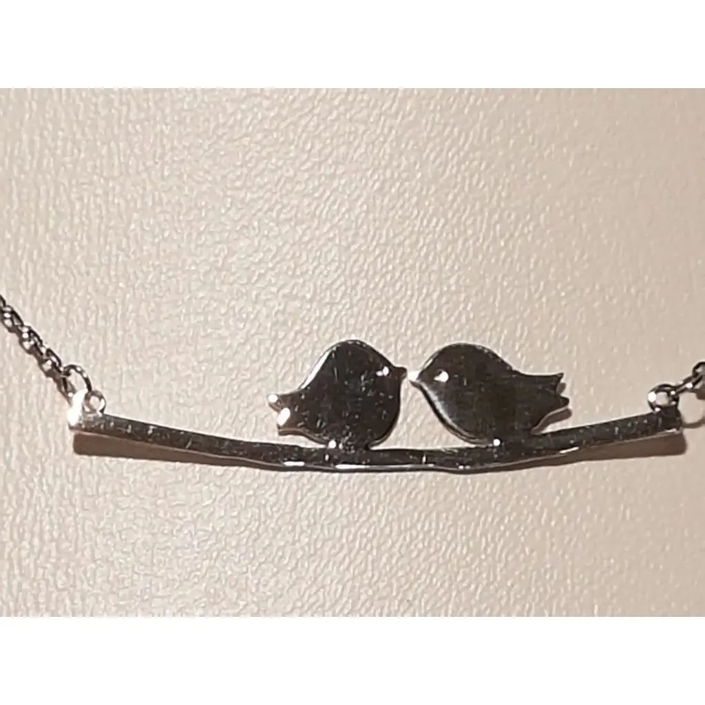 Серебряное колье Qvaliz Птички. 908-00841 - фото 2