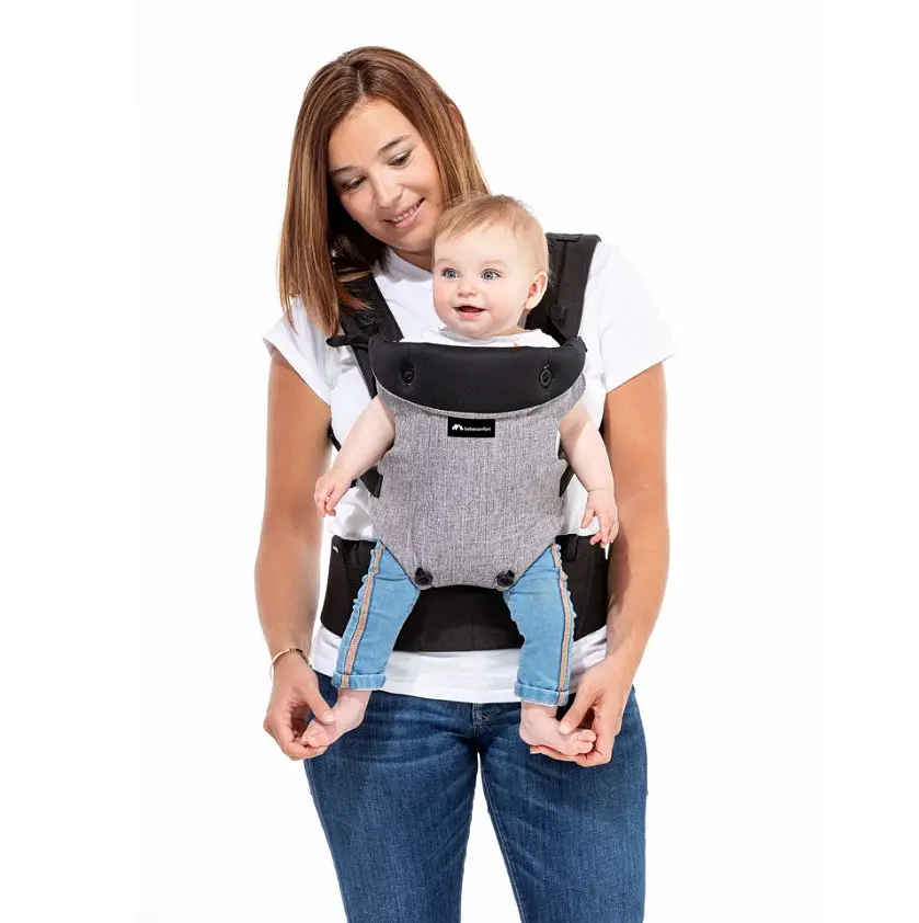 Сумка-переноска Bebe Confort GO 4, Black Chic, светло-серая с черным, (2675666210) - фото 4