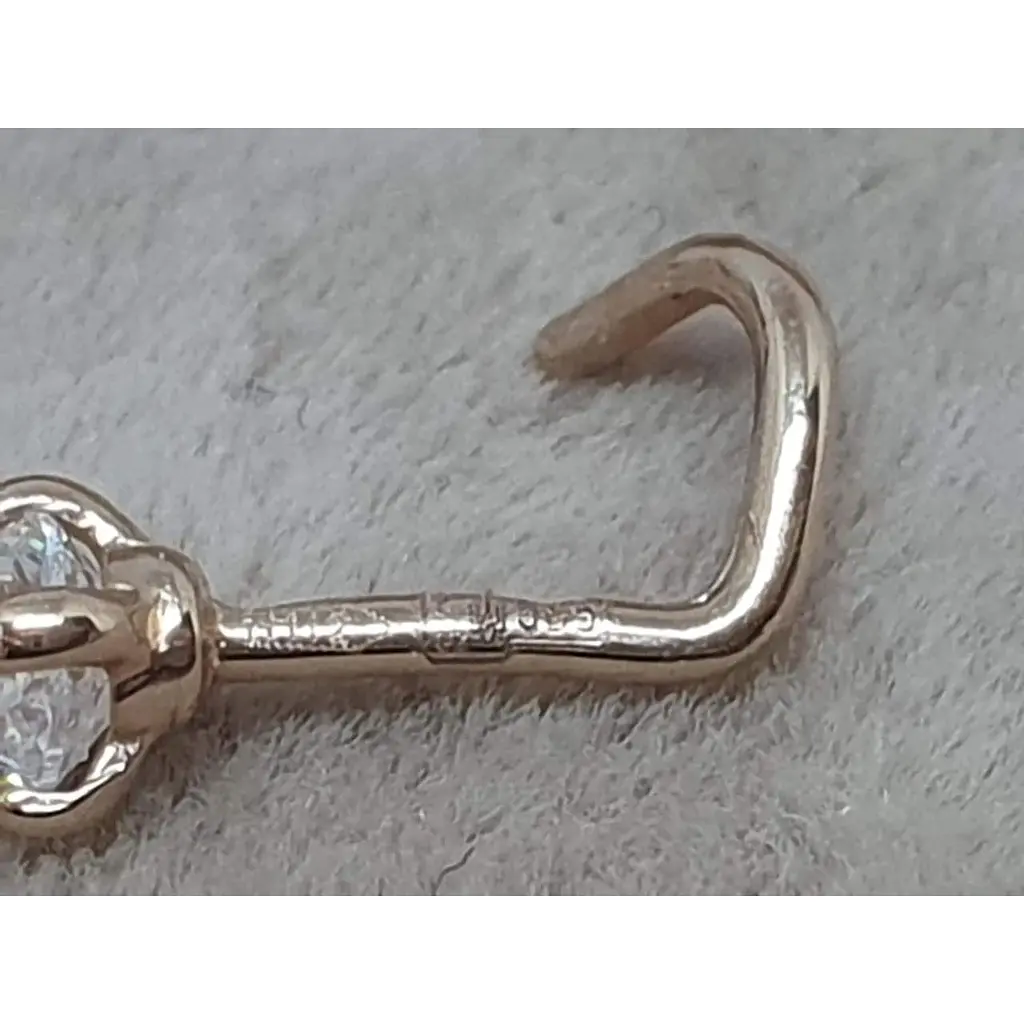 Золотая серьга-пирсинг Favoritum в нос с фианитом. 311132 - фото 5