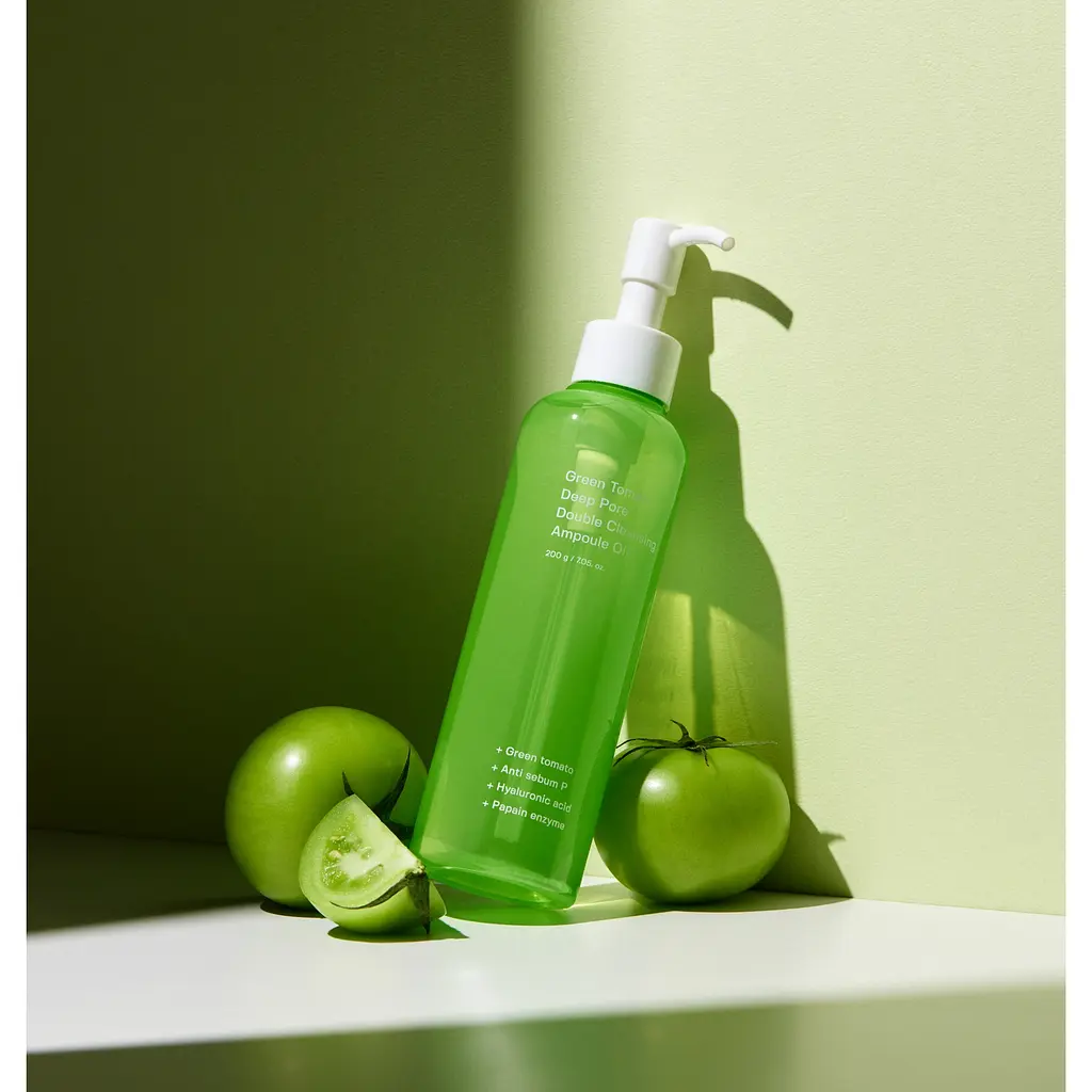 Олія гідрофільна для очищення пір Green Tomato Double Cleansing Ampoule Oil Sungboon Editor 200 г - фото 3