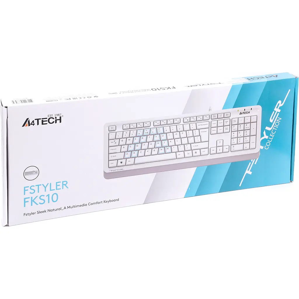 Клавіатура A4Tech Fstyler FKS10 White [94461] - фото 4