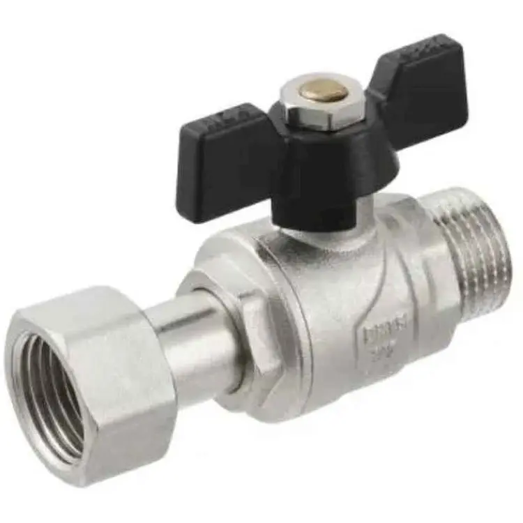 Кран кульовий RAFTEC 1/2" з накид. гайкою ЗВ, DN15, PN40, PRBM1, метелик, BLACK