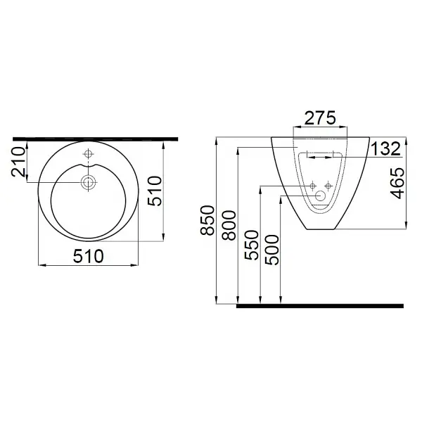 Раковина Idevit Alfa 51x51 3101-2505, Білий - фото 3