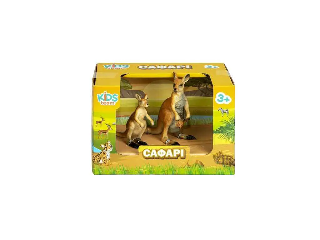 Фігурка KIDS TEAM ANIMALS тварини Q9899-A38 Кенгуру з малюком та з кенгурятком - фото 6