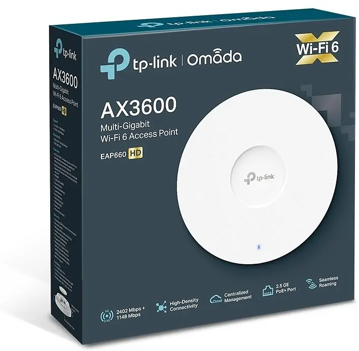 Точка доступа TP-Link EAP660 HD AX3600 1x2.5GE LAN PoE MU-MIMO потолочная - фото 6