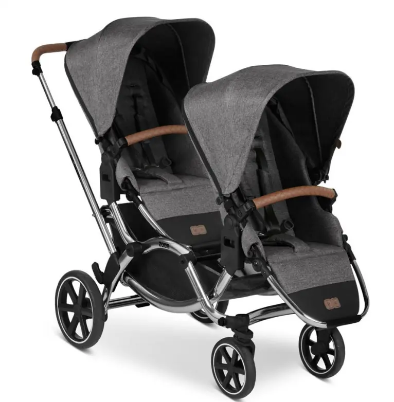 Універсальна коляска 2 в 1 для двійні ABC Design Zoom Asphalt, сірий (12002522003/K) - фото 4