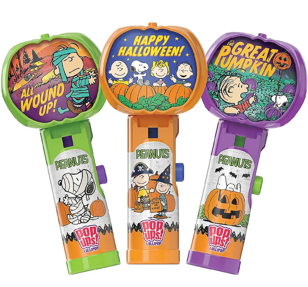 Набір льодяників Halloween Peanuts Pop Ups Lollipops 16шт, 127г - фото 2