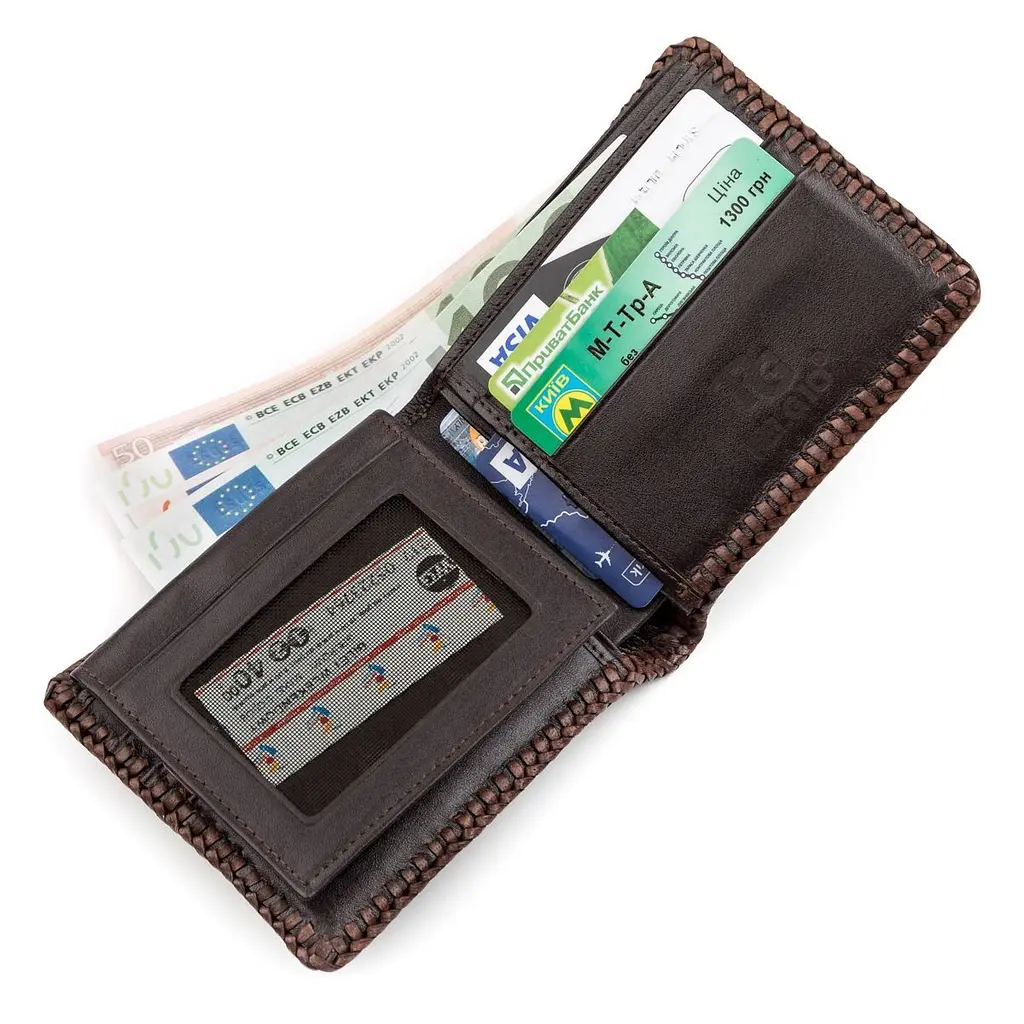 Портмоне CROCODILE LEATHER 18229 з натуральної шкіри крокодила Коричневе - фото 3