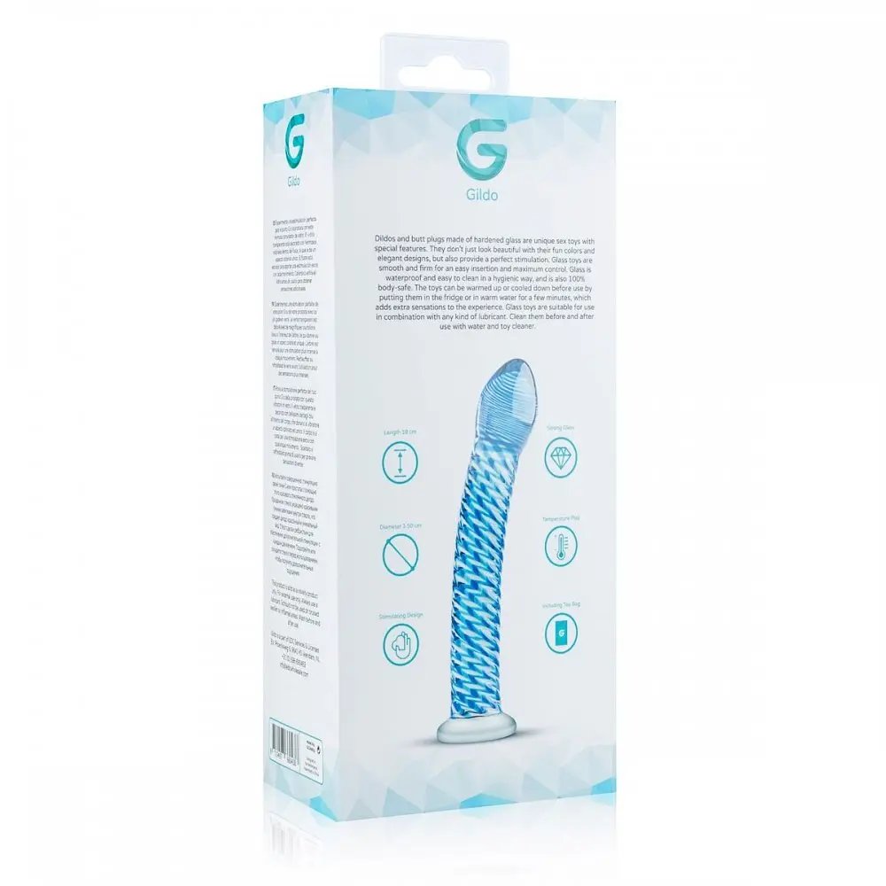 Стеклянный дилдо Gildo Glass Dildo No. 5, 18х3.5 см - фото 7