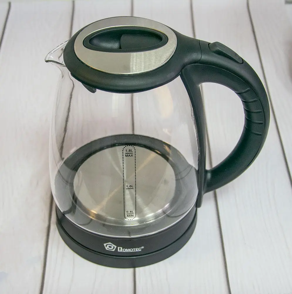 Скляний електрочайник з підсвічуванням Domotec MS-8110, чайник електричний 2 літри ea чайник електричних (ST) - фото 3