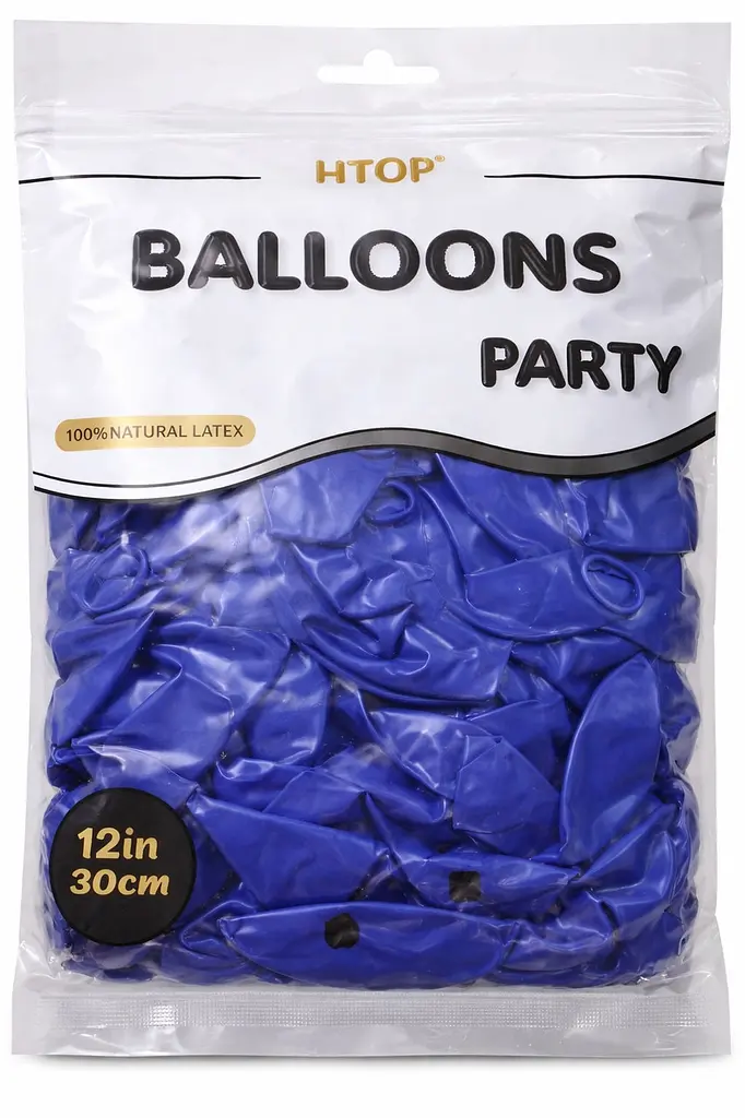 Надувні повітряні кулі HTOP 100 шт Party Balloons 30 см Товари для оформлення Дня народження Святкова атрибутика Синій - фото 2