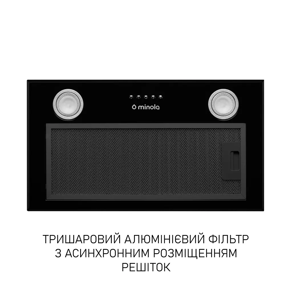Витяжка повновбудована Minola HBI 5722 BLF 1200 LED - фото 4