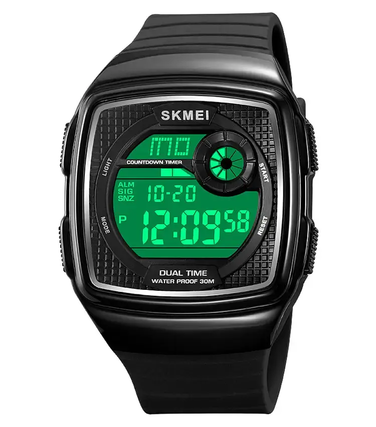 Часы мужские наручные спортивные Skmei 2208 (Черный с белым) - фото 3