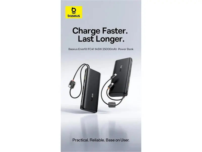 Зовнішній акумулятор (Power Bank) BASEUS Enerfill FC41 145W 25000mAh Black (E0028H, E0028H01) - фото 10