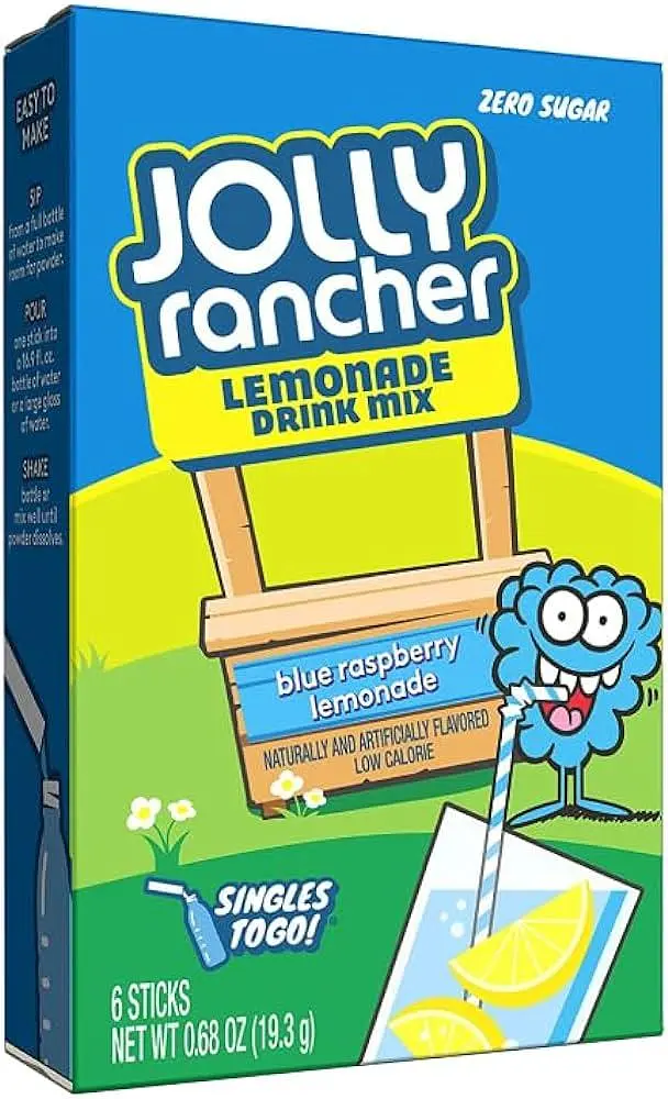 Порошковий напій Jolly Rancher Water Drink Mix Blue Raspberry Lemonade 19.3 г - фото 2