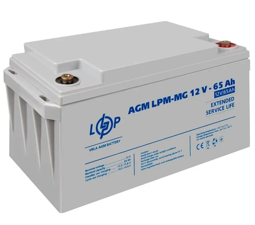 Акумуляторна батарея для ДБЖ LogicPower AGM 12 V / 65 А*ч (3872) - фото 2