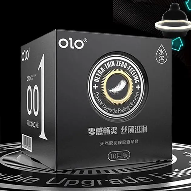 Набор презервативов Olo Neo Black 10 шт. + Olo Neo Red 10 шт. + Olo Physical Delay Sleeve Пролонгирующие 10 шт. - фото 2