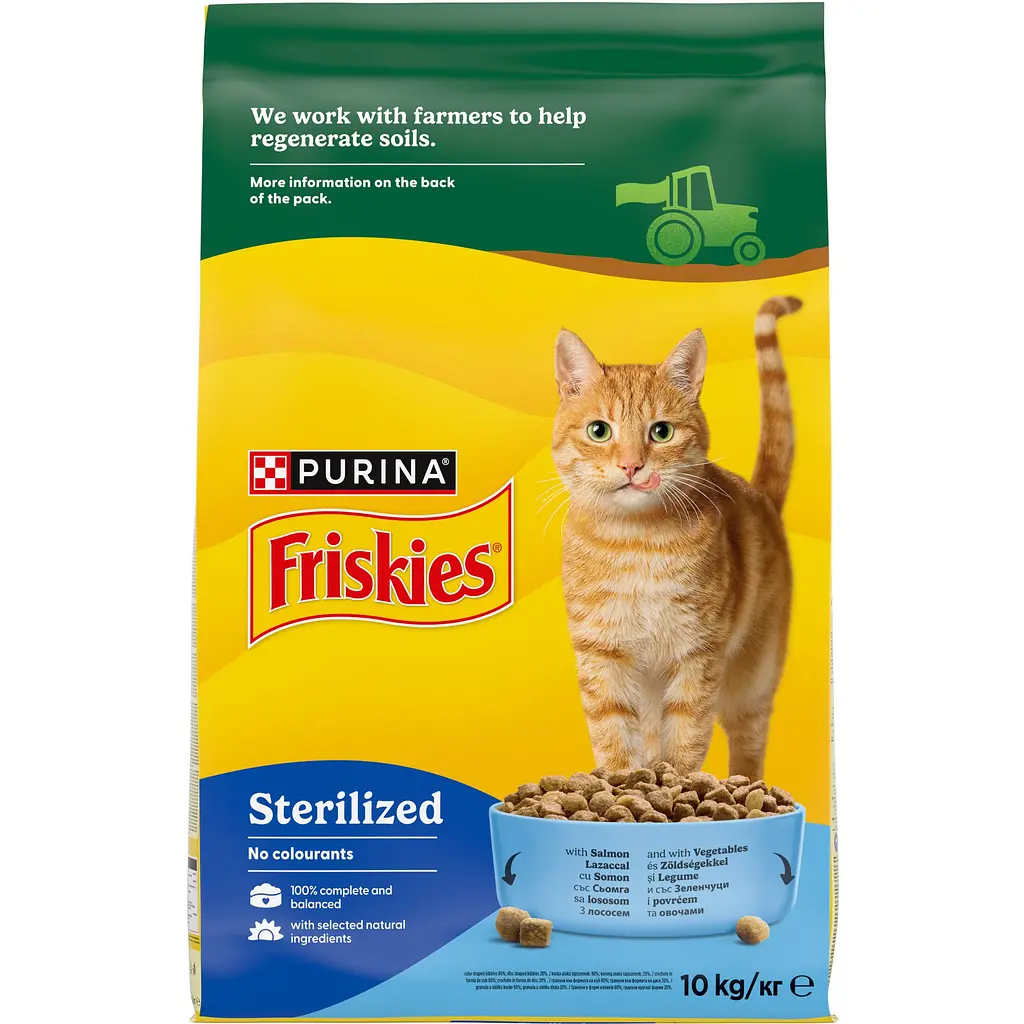 Сухий корм для стерилізованих котів Friskies з лососем, тунцем та овочами 10 кг - фото 2
