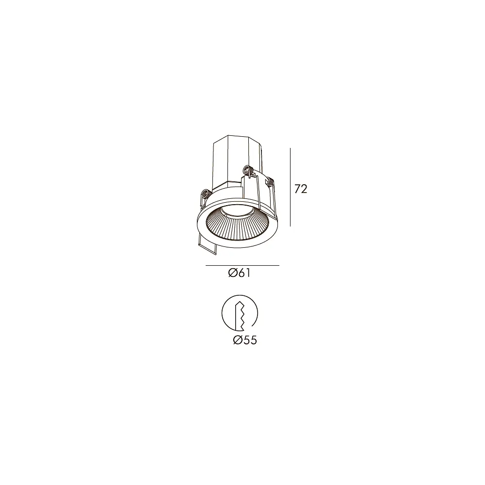 Точечный светильник Skarlat RFL76086 7W WH+BK 4000K - фото 2