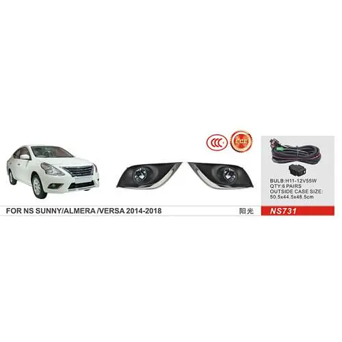 Фари дод.модель Nissan Versa 2014-18/NS-731/H11-12V55W/eл.проводка