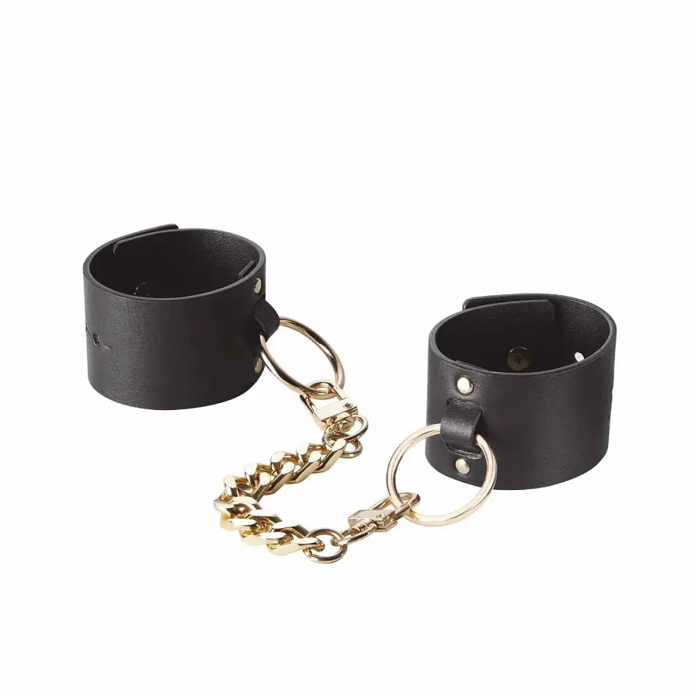 Наручники Bijoux Indiscrets Maze - Wide Cuffs, чорні - фото 3