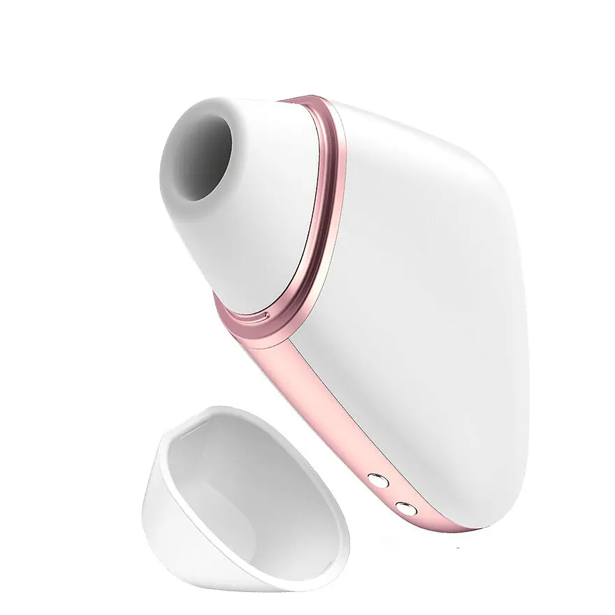 Стимулятор Satisfyer Love Triangle Вакуумний кліторальний з вібрацією, 14.5х5.6 см білий