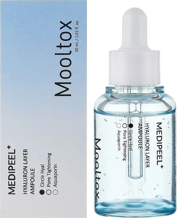 Глибокозволожуюча сироватка з гіалуроновою кислотою 50 мл Medi Peel Mooltox Hyaluron Layer Ampoule - фото 2