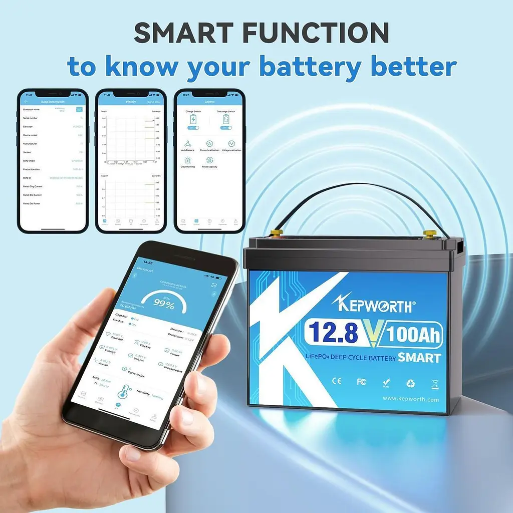 Акумулятор Kepworth LiFePO4 12V (12.8V/100Ah/1280Wh) (KW-12-100 Mini) [157177] - фото 4