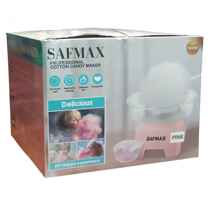 Апарат для приготування цукрової вати SAFMAX 500w від мережі Рожевий (52953) - фото 8