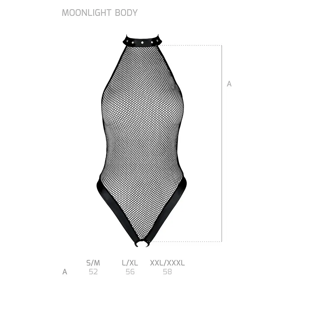 Боді-халтер з відкритим доступом Passion MOONLIGHT BODY L/XL black - фото 5
