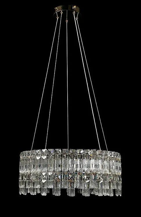 Люстра кришталева LED Splendid Ray LGH90364/570/2, 2 лампи, хром/білий, сучасний стиль, висота 50-110 см, діаметр 57 см - фото 3