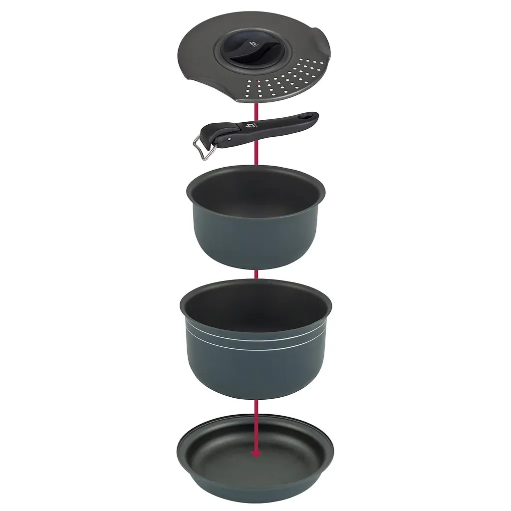 Набір посуду Bo-Camp Trekking 5 Pieces Anthracite (2300351), Сірий - фото 12