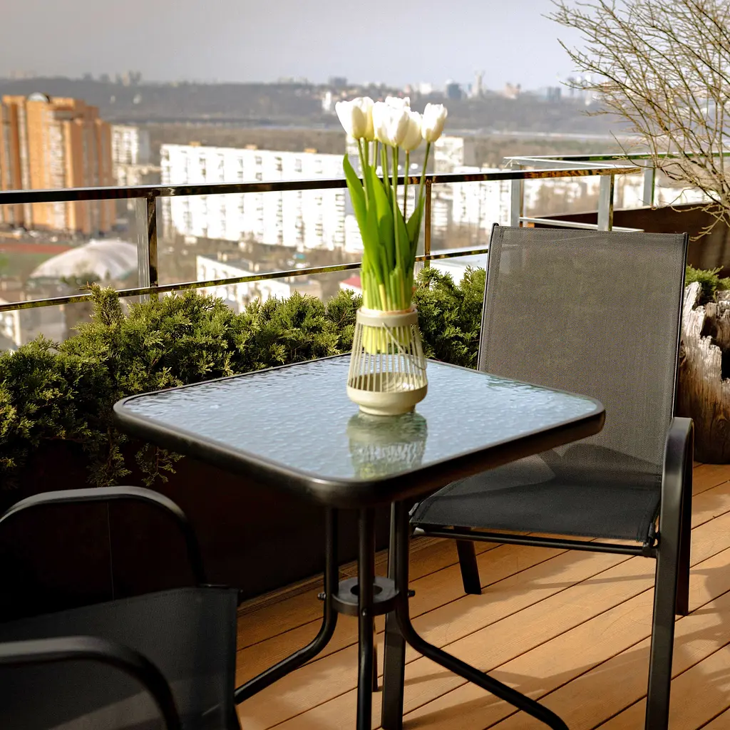 Комплект садових меблів 4Points Grado-2 з квадратним столом 60х60х70см - фото 3