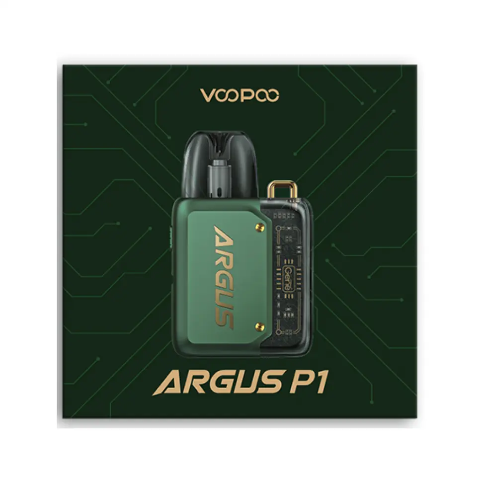 Электронная сигарета под-система VooPoo Argus P1 Pod 800 mAh 2 ml Kit Green (15149) - фото 6