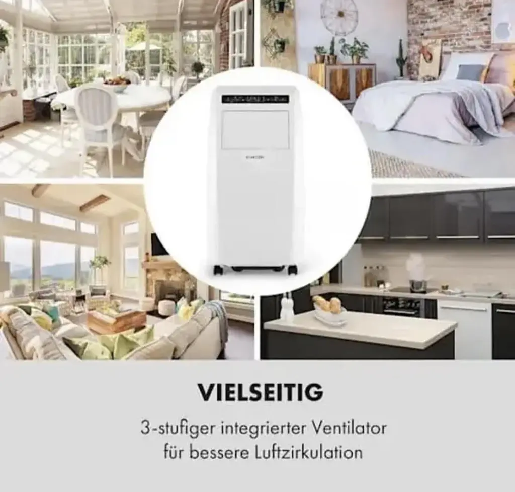 Кондиціонер мобільний KLARSTEIN Metrobreeze Rome 10 000 BTU/3,0 кВт EEC A+ 49 м2 10029856 - фото 2