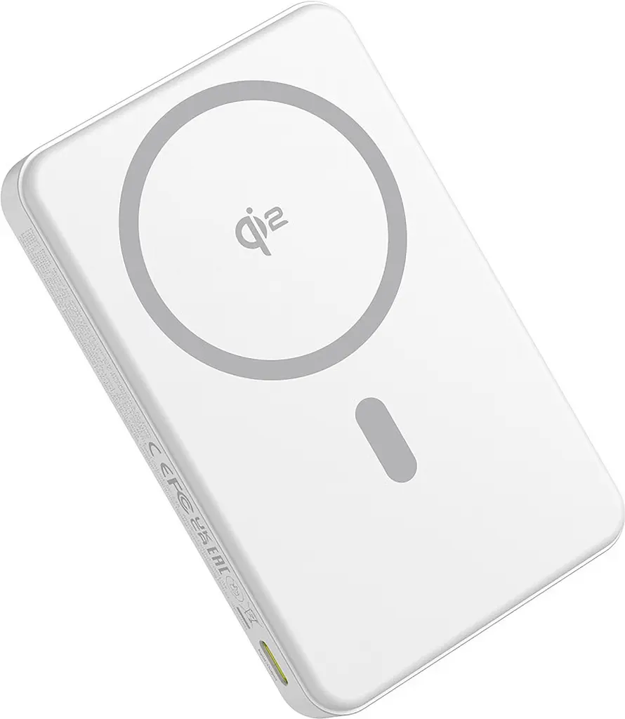 Портативний акумулятор Baseus Airpow II Qi2 Magnetic 22.5W 10000mAh moon white (P10080000213-00) - фото 2