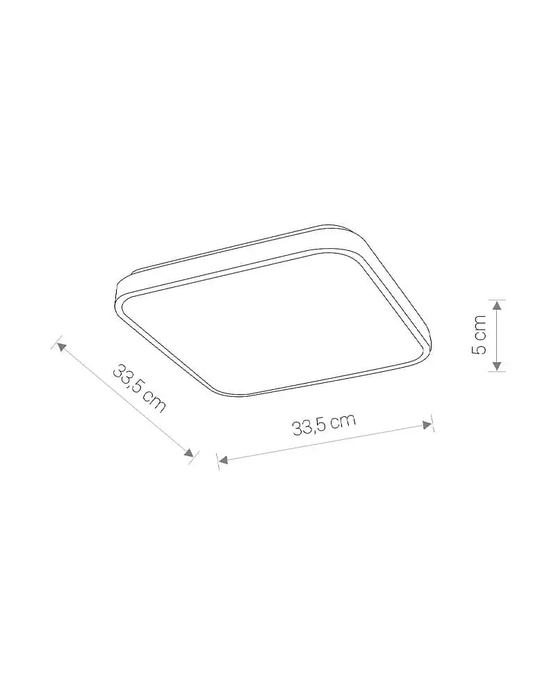 Світильник стельовий Nowodvorski 10989 Agnes Square LED Pro 1x16W 3000K 1400Lm IP44 білий - фото 6