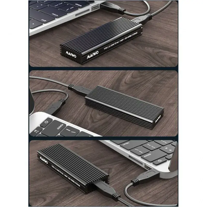 Кишеня зовнішня Maiwo M.2 SSD NVMe/SATA combo USB3.1 GEN2 Type-C al. (K1687P2) - фото 5