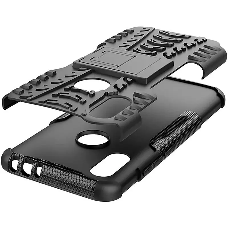 Чохол-накладка Toto Dazzle Kickstand 2 in 1 Case Xiaomi Redmi 7 Black - фото 4