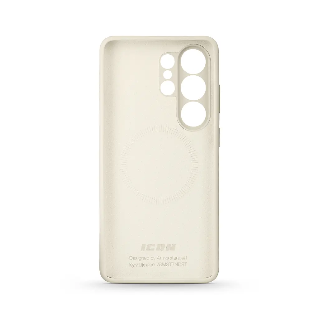 Силиконовый чехол с MagSafe для Samsung Galaxy S26 Ultra 5G, ICON2 MagCase, бежевый, противоударный, панель с мягкой подкладкой, защита всего корпуса, поддержка беспроводной зарядки, совместим с защитными стеклами и пленками, ArmorStandart (ARM88795) - фото 2