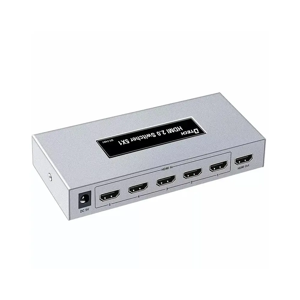 Комутатор 4K HDMI 5x1 Dtech DT-7451 (74-00060)