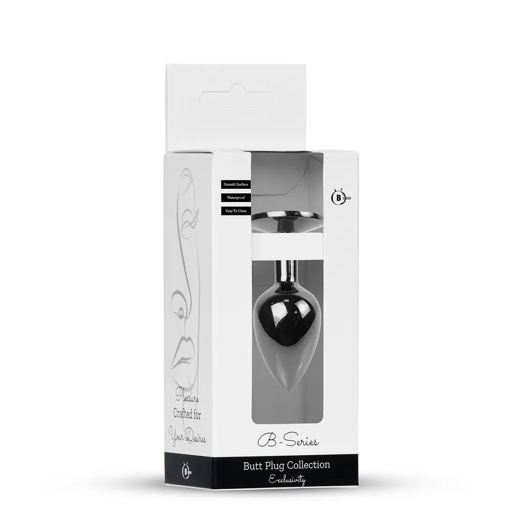 Анальна пробка - Jewellery Dark Silver Plug Pink - фото 10