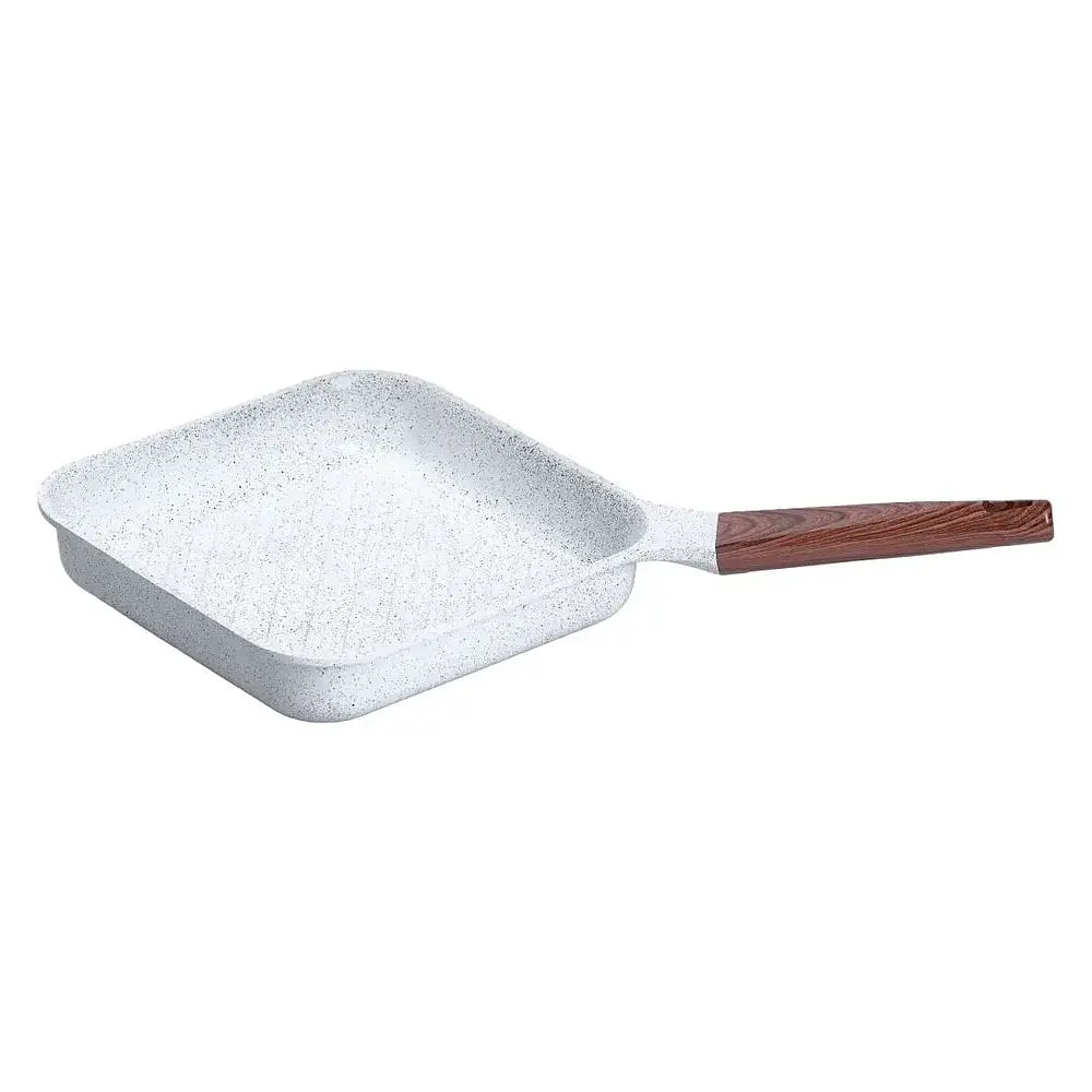 Сковорода-гриль MGC алюминиевая 2,5 л с антипригарным покрытием, белый MGC HP-4-438W - фото 3