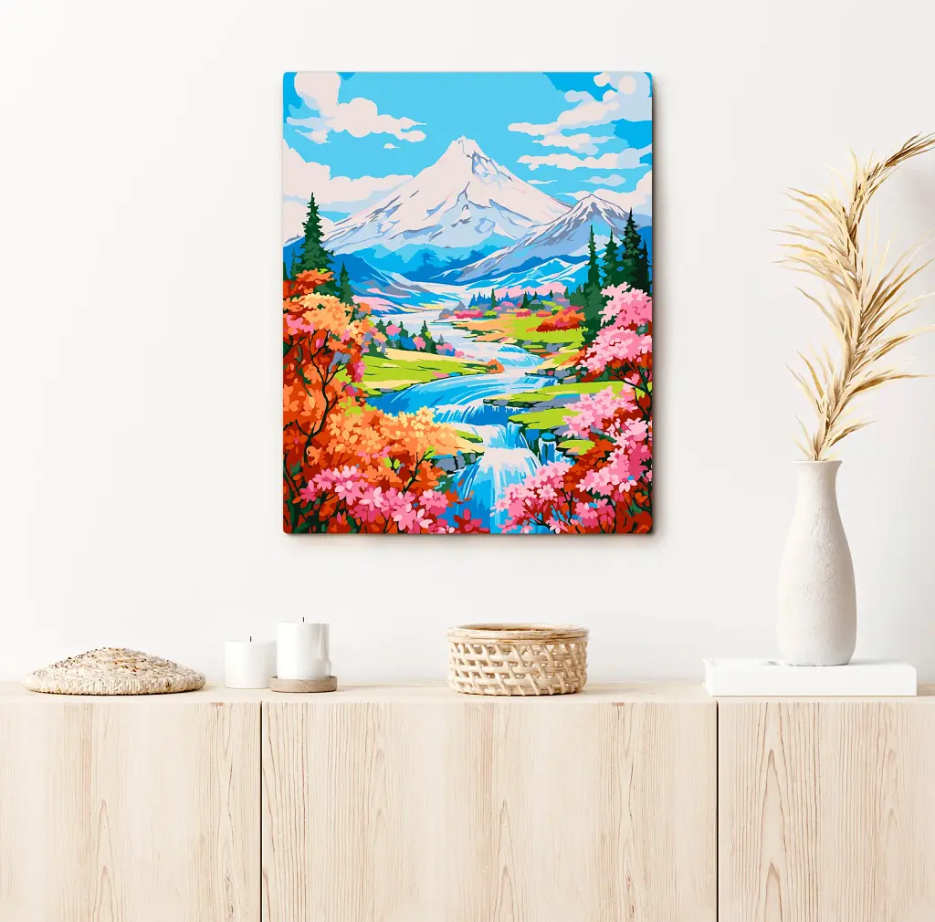 Картина за номерами «Весна в горах» - фото 5
