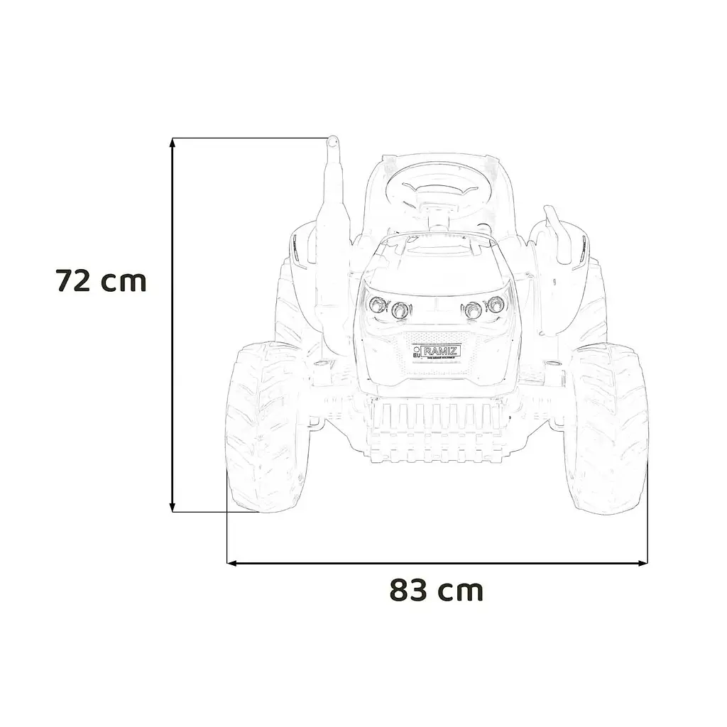 Дитячий електромобіль-трактор Ramiz GROW 1804 Dark Green 24, Rose (PA.HC-306.ROZ) - фото 2
