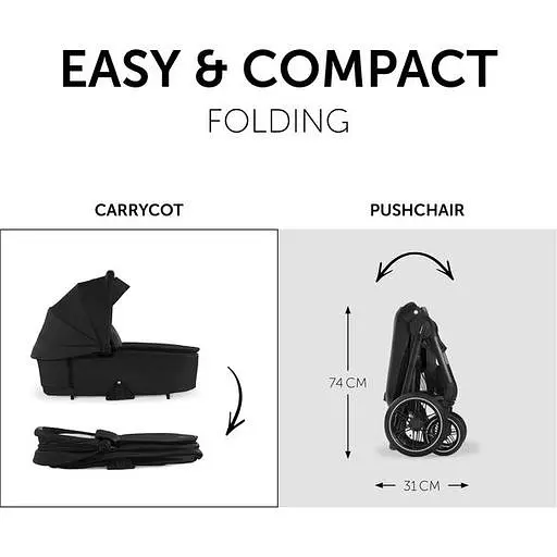 Універсальна коляска 2 в 1 Hauck Walk N Care Air Black, чорна (16547-8) - фото 5