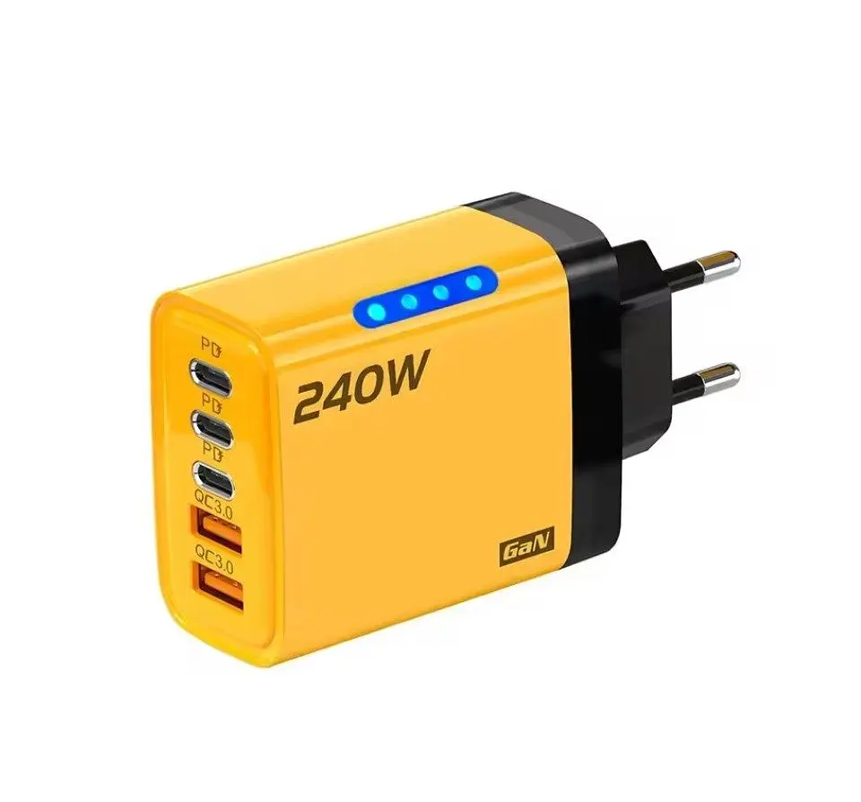 Універсальний зарядний пристрій Voltronic GaN із швидким заряджанням, 5-Port USB 240W - фото 6