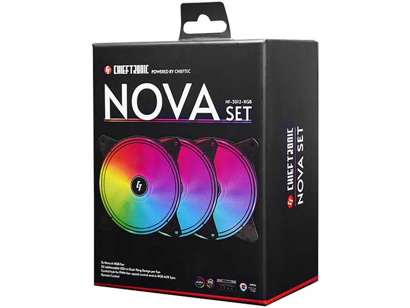 Вентилятор для корпусу Chieftec Nova Set 3-Pack (NF-3012-RGB) - фото 6