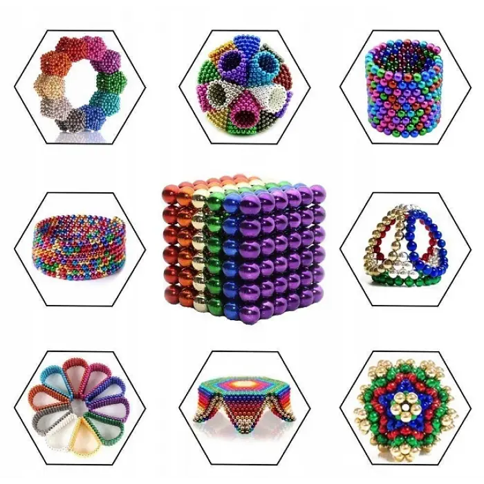 Неокуб різнокольоровий 216 кульок 5мм у металевому боксі Neocube - фото 3