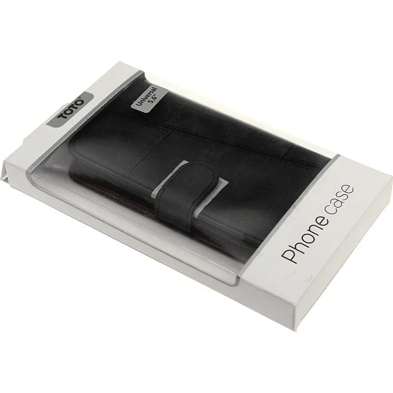 Чехол-книжка Toto Book Silicone Slide Universal Cover 5.6" (№1) Black - фото 2